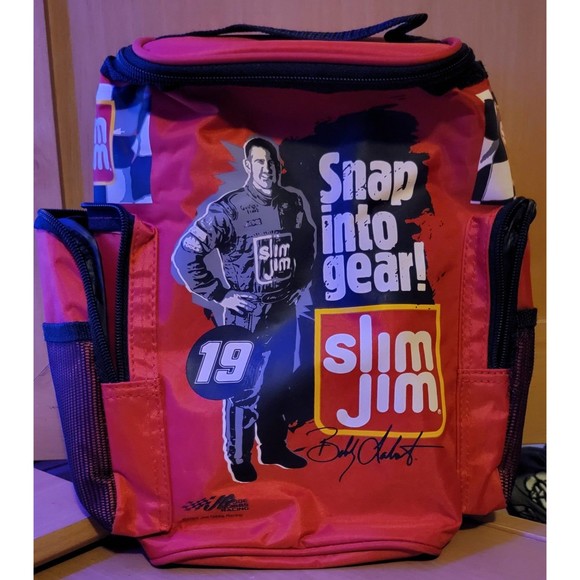 2005 BOBBY LABONTE #19 Slim Jim Insulated 10x6 Cooler Joe Gibbs Racing NEW - Picture 2 of 3